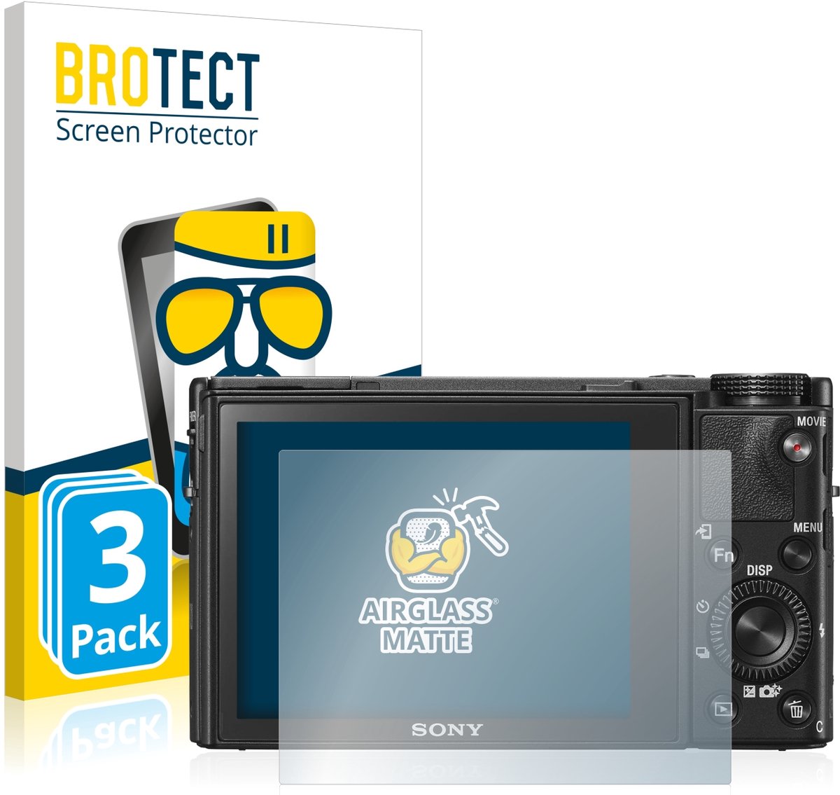 BROTECT - Screenprotector voor Sony Cyber-Shot DSC-RX100 VI - Folie Beschermfolie Beschermglas matte 3 Stuks