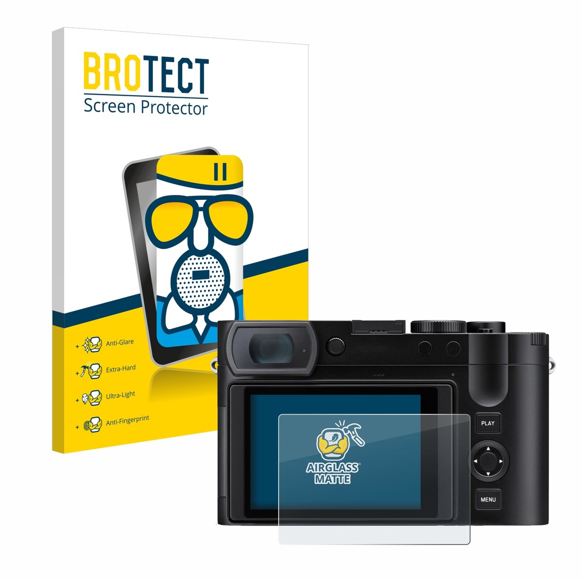 BROTECT - Screenprotector voor Leica Q3 43 - Folie Beschermfolie Beschermglas matte