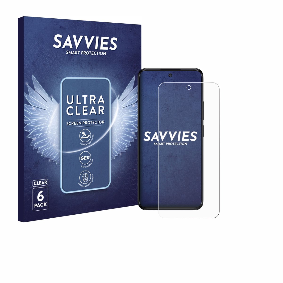 Savvies - Screenprotector voor TCL 60 5G - Folie Beschermfolie transparant 6 Stuks