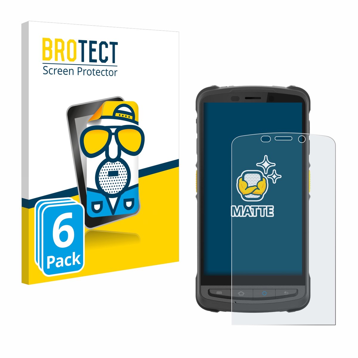 BROTECT - Screenprotector voor Newland MT9055 Orca III - Folie Beschermfolie matte 6 Stuks