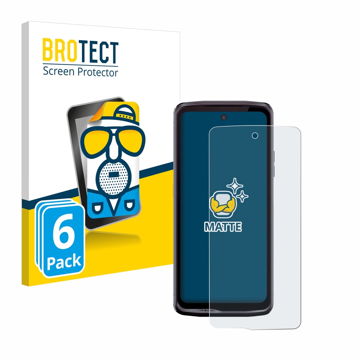 BROTECT - Screenprotector voor Crosscall Stellar X5 - Folie Beschermfolie matte 6 Stuks