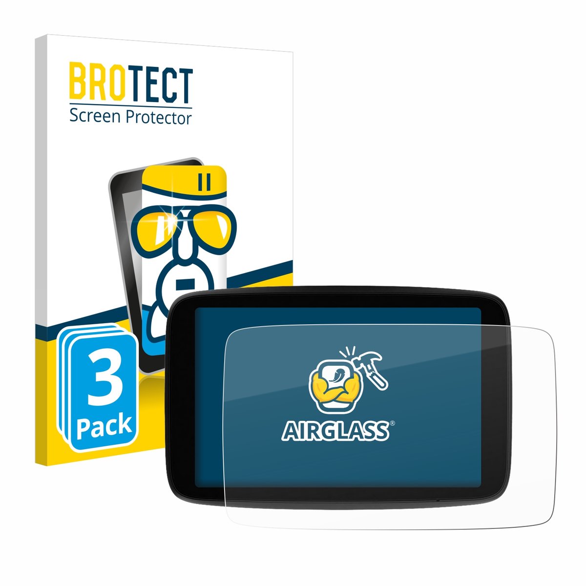 Screenprotector 3 Stuks voor TomTom GO Expert Plus 7" Beschermglas transparant