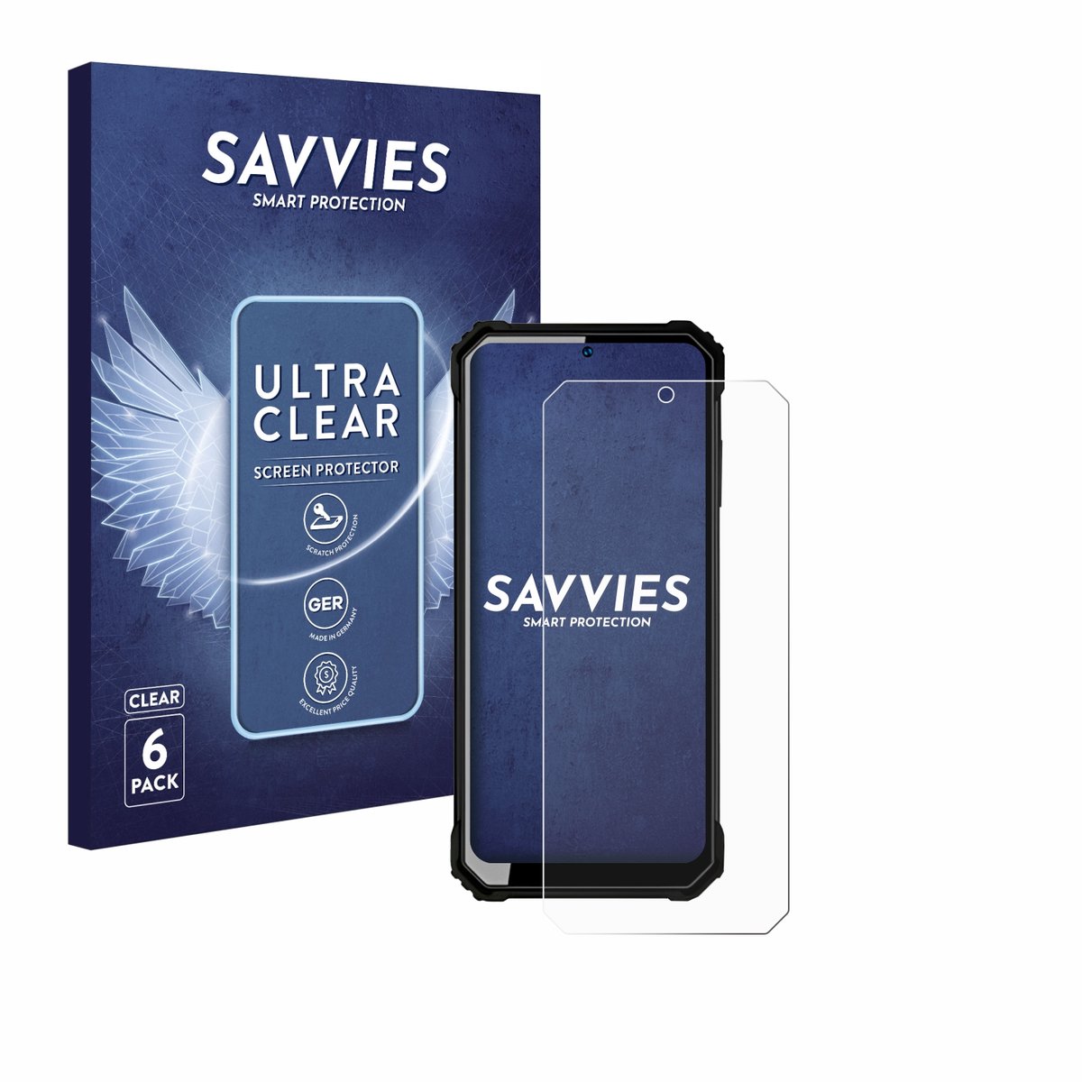Savvies - Screenprotector voor Oukitel WP23 - Folie Beschermfolie transparant 6 Stuks