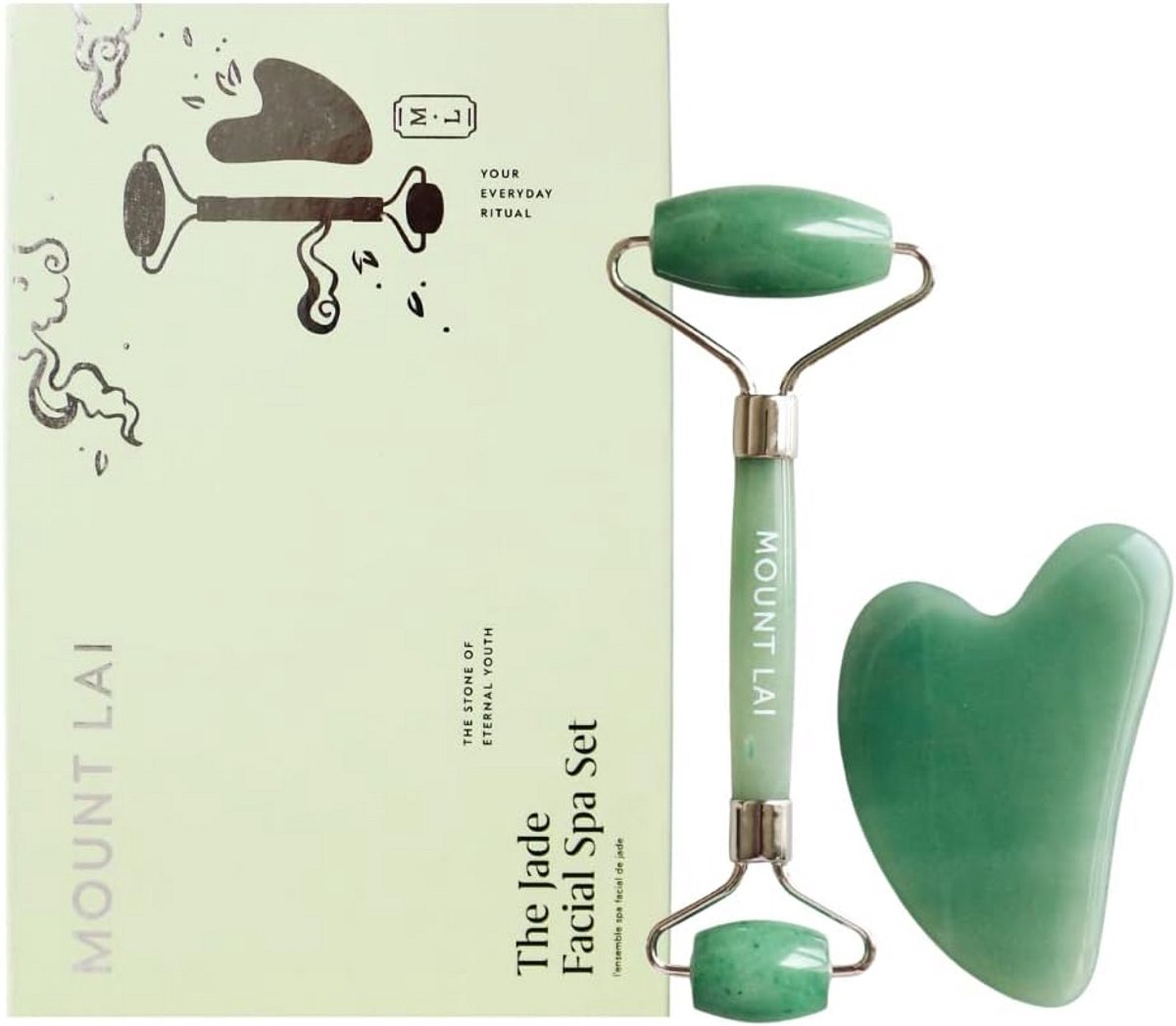 Jade Facial Spa Set - Jade Roller en Gua Sha set voor huidverzorging