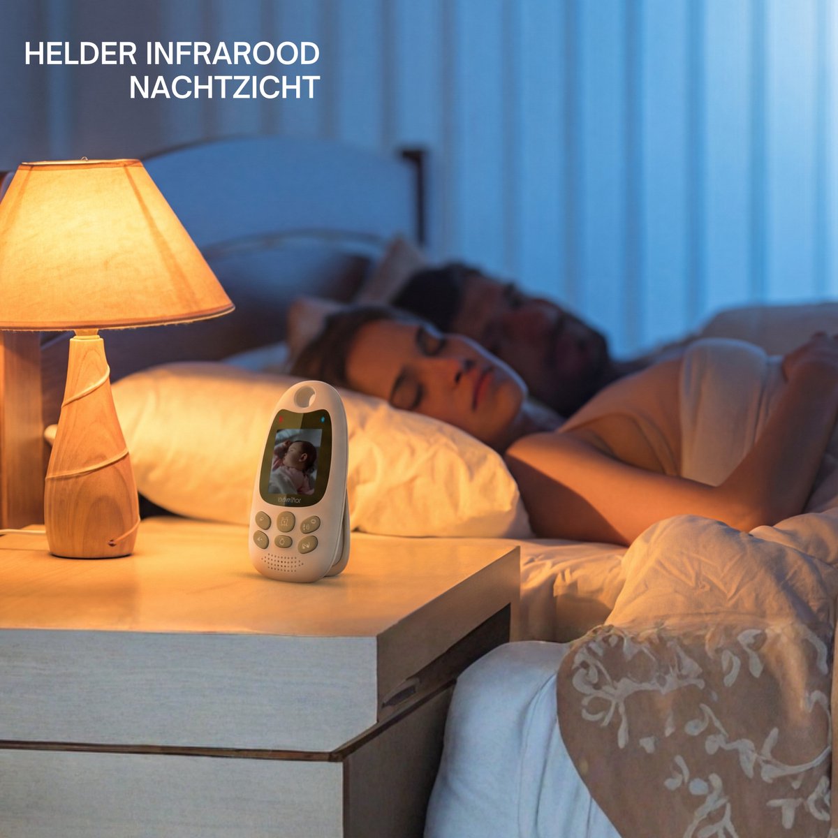 Oemmie Babyfoon - Babyfoon met Camera - Baby Monitor - Baby Camera - Video & Audio - Nachtvisie - Wit – foto 8
