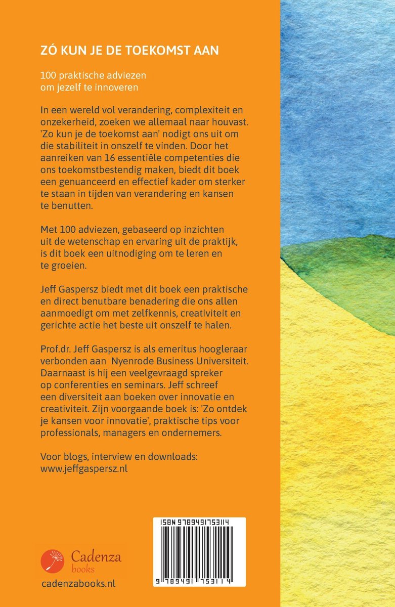 Zó kun je de toekomst aan - back cover