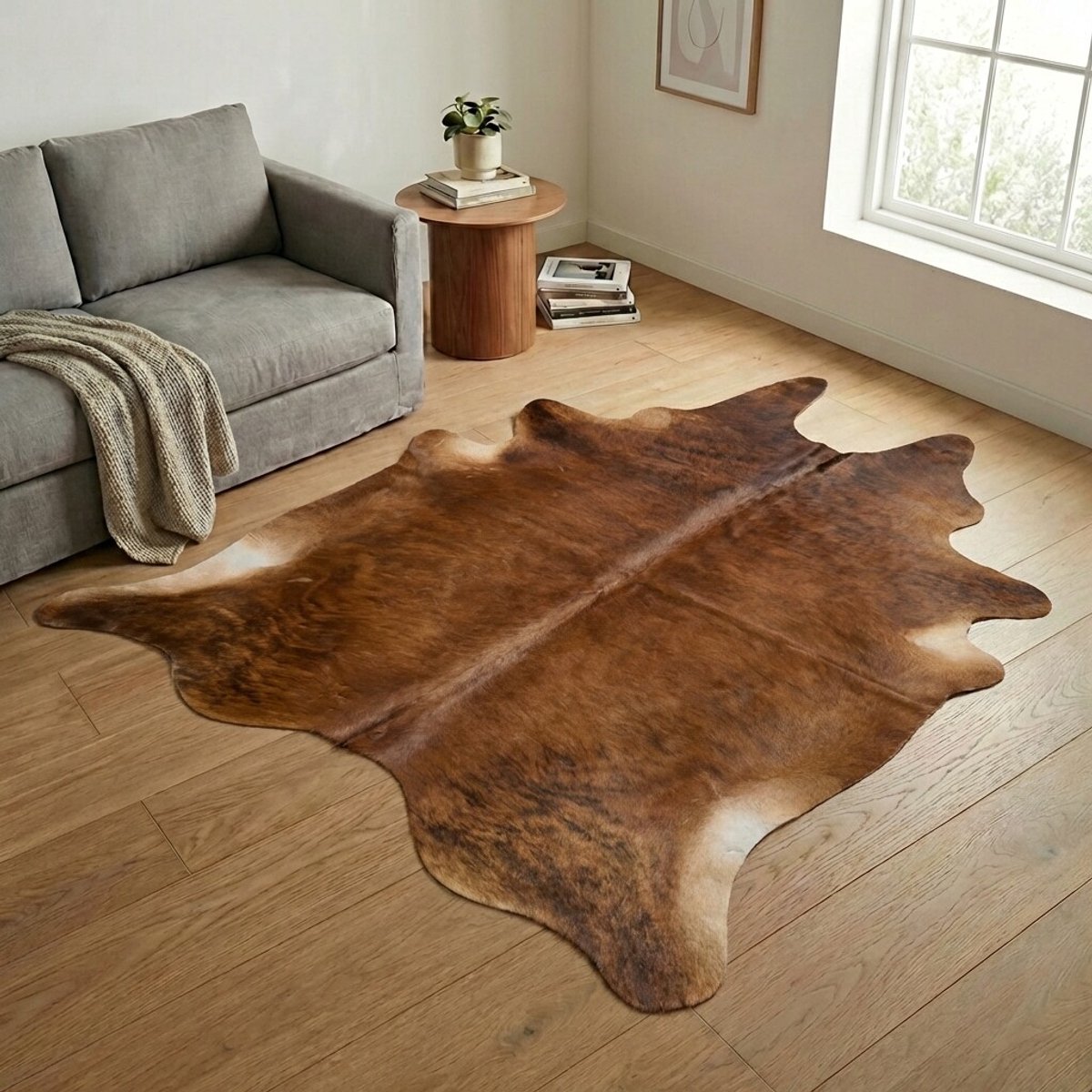 Koeienhuid Vloerkleed XXL (Extra Groot) - Effen-solid - 250 x 223 cm - Koeienkleed / Koeienvel / Dierenvel / Dierenhuid / Koehuid Tapijt