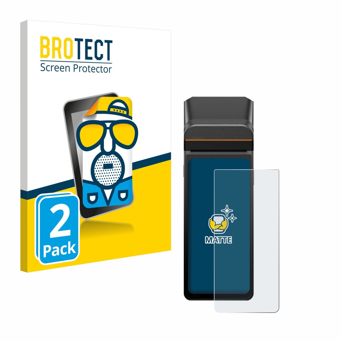 BROTECT - Screenprotector voor Sunmi V3H - Folie Beschermfolie matte 2 Stuks