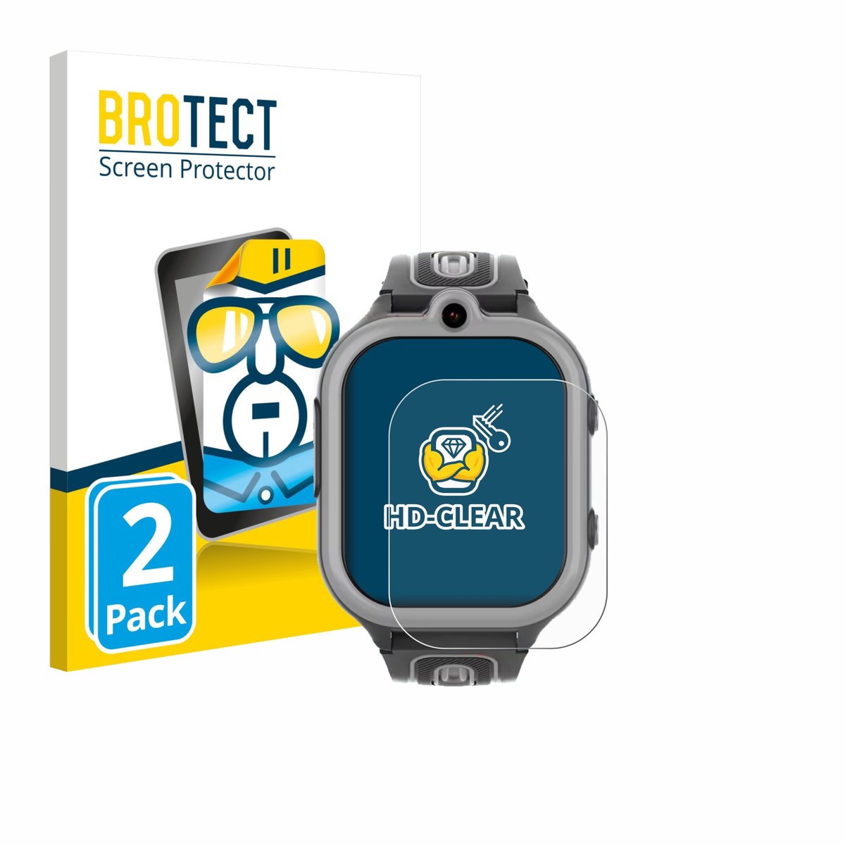 BROTECT - Screenprotector voor Valdus DF91 - Folie Beschermfolie transparant 2 Stuks