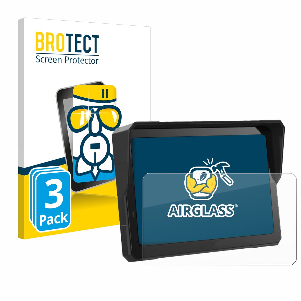 Screenprotector 3 Stuks voor Carpuride W702 Pro / W702B Pro 7" Beschermglas transparant