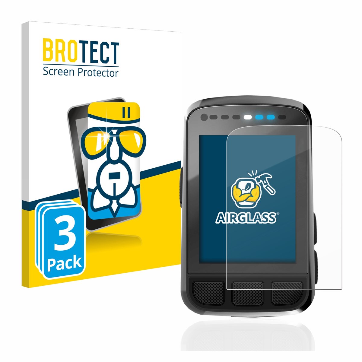 Screenprotector 3 Stuks voor Wahoo Elemnt Bolt V2 GPS Beschermglas transparant