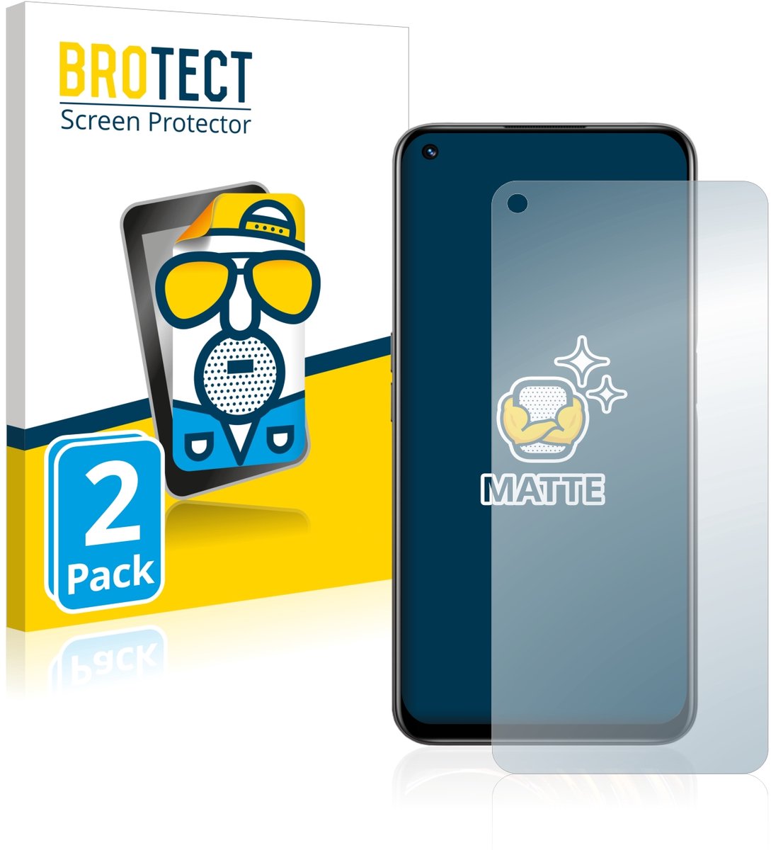 BROTECT - Screenprotector voor realme 8i - Folie Beschermfolie matte 2 Stuks
