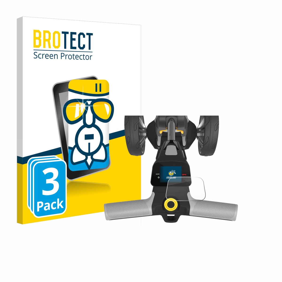 Screenprotector 3 Stuks voor PowaKaddy CT6 GPS Beschermglas transparant