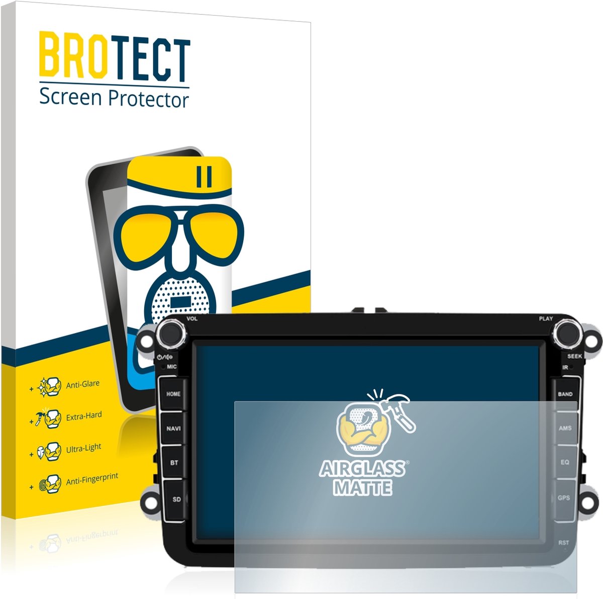 BROTECT - Screenprotector voor Isudar T72 8" - Folie Beschermfolie Beschermglas matte