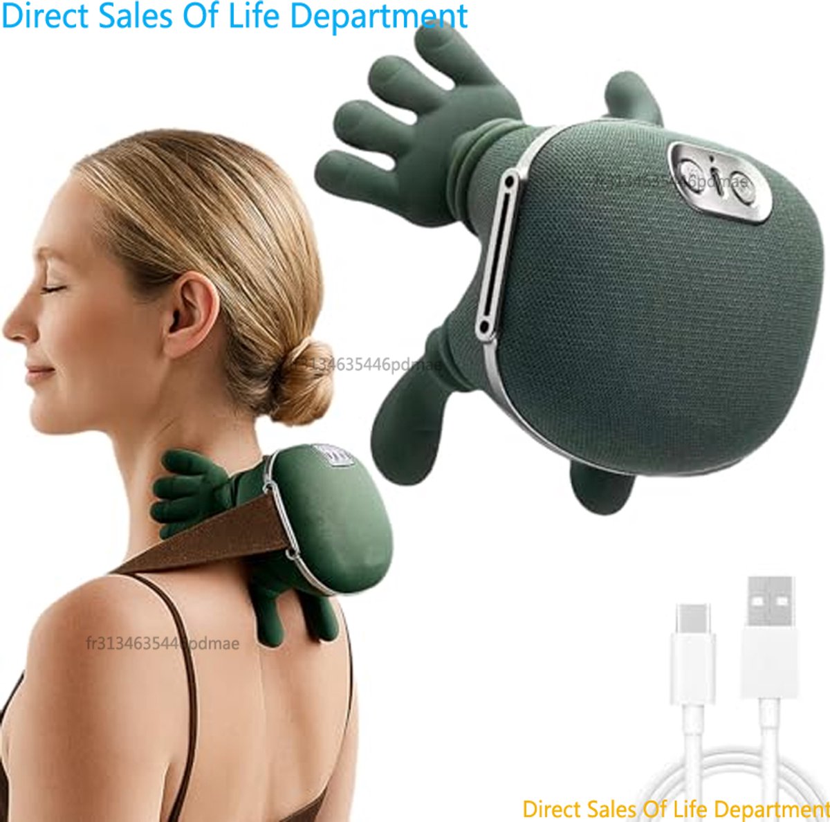 Jently schouder massager - massagekussen - handmassage - elektrisch - nekmassage