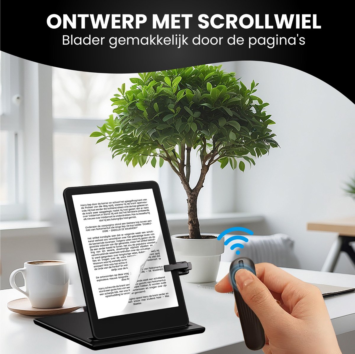 Veloura - E-Reader draadloze Paginadraaier - e reader - stille bediening - Accessoires - Geschikt voor Kobo Kindle Boox Ereader - Page Turner – foto 6