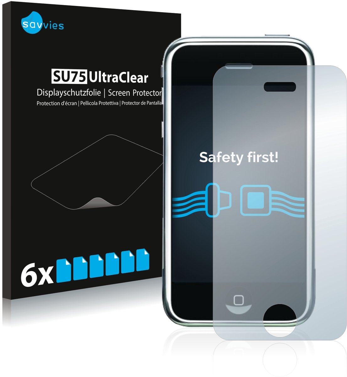 Savvies - Screenprotector voor Apple iPhone 2G - Folie Beschermfolie transparant 6 Stuks