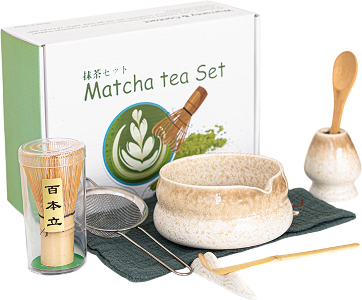 Matcha Thee Set - Kom - Klopper - Thee Zet Set