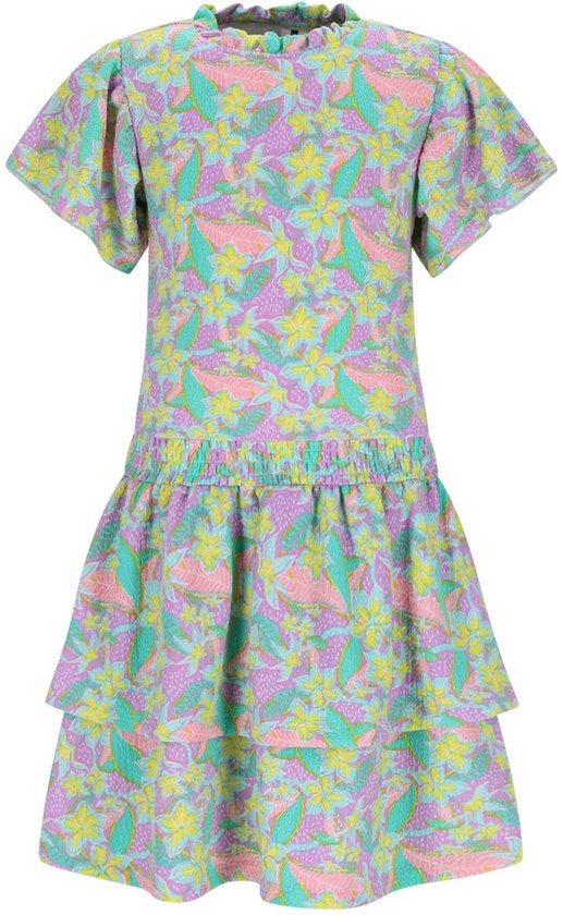 B.Nosy - B.Nosy girls dress Dyla Pastel Tropics - Pastel Tropics - Maat 134-140