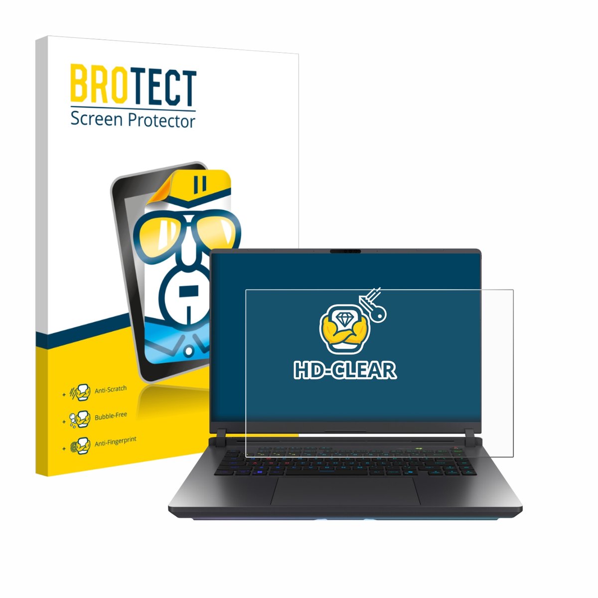 BROTECT - Screenprotector voor ASUS ROG Strix G16 2025 - Folie Beschermfolie transparant