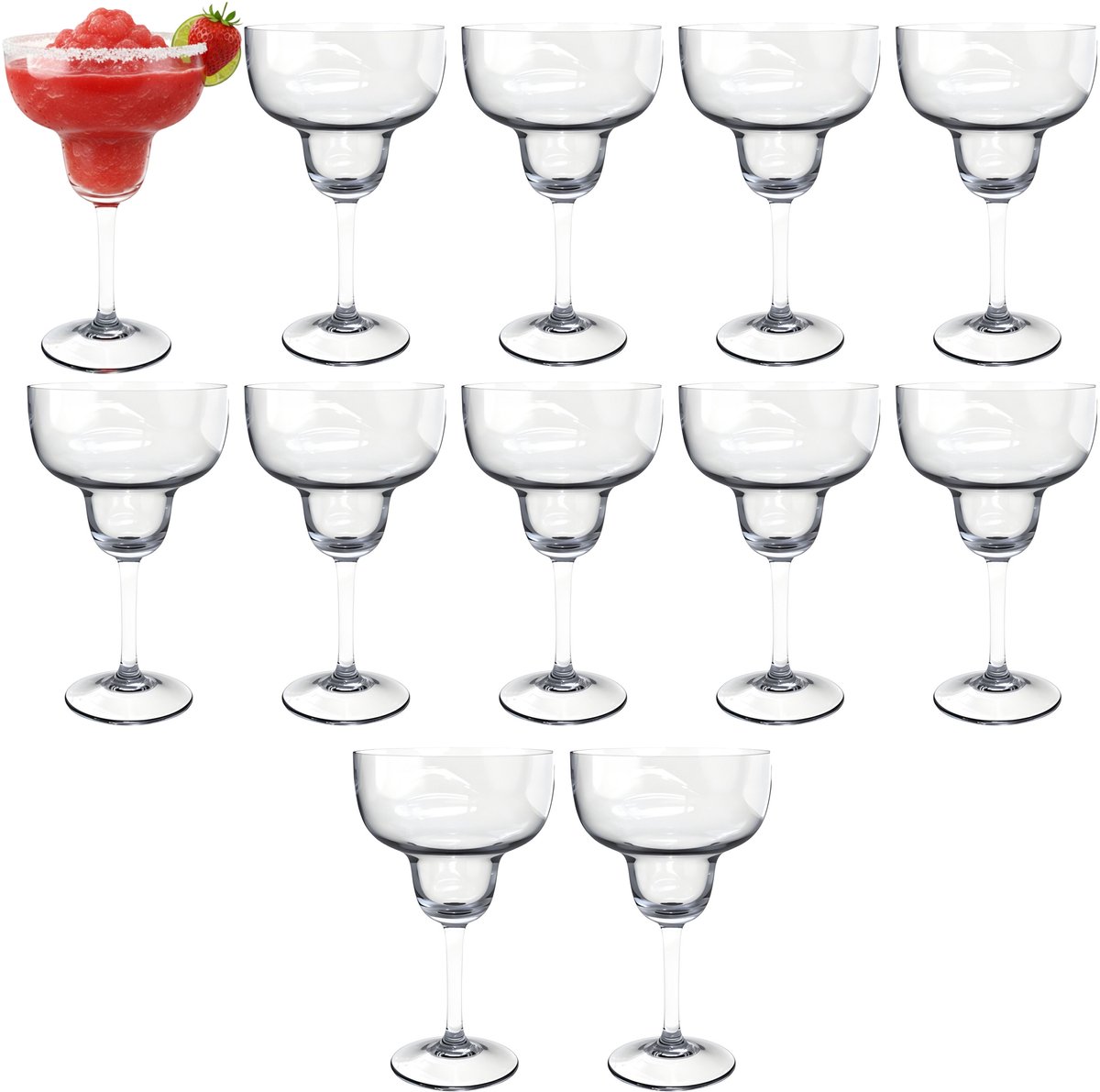 Vicrila Margarita glazen set - 12x - gehard glas - 27 cl - cocktail glas
