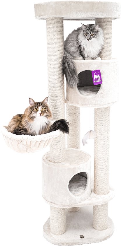 Petrebels Charlotte 180 krabpaal voor grote katten - Creme - 180 cm - XL
