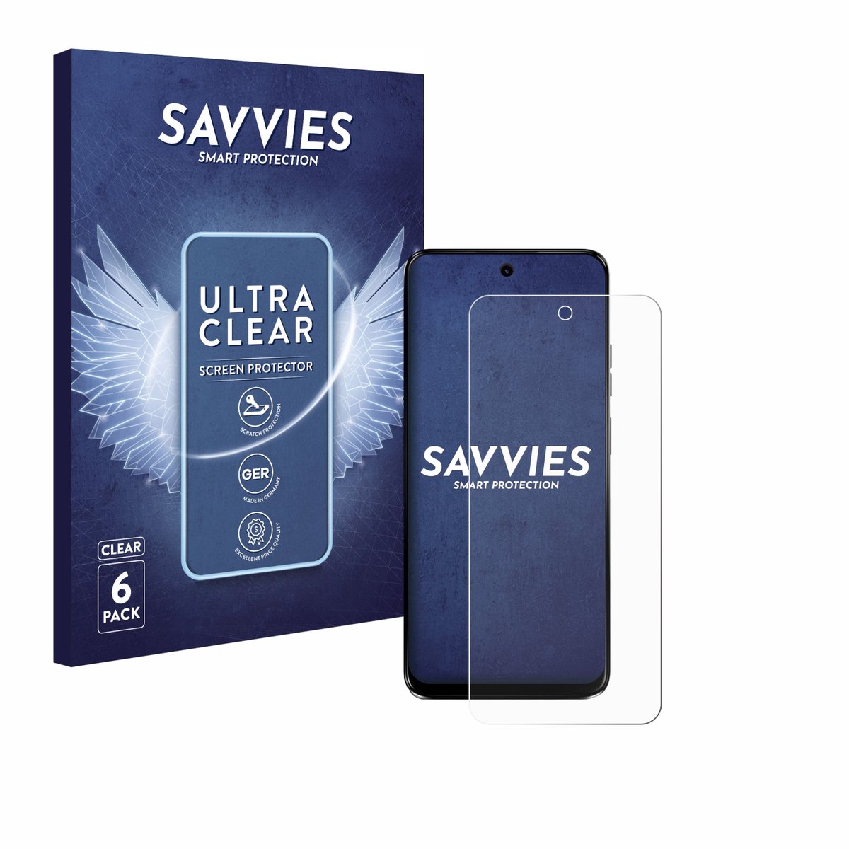 Savvies - Screenprotector voor Motorola G34 5G - Folie Beschermfolie transparant 6 Stuks