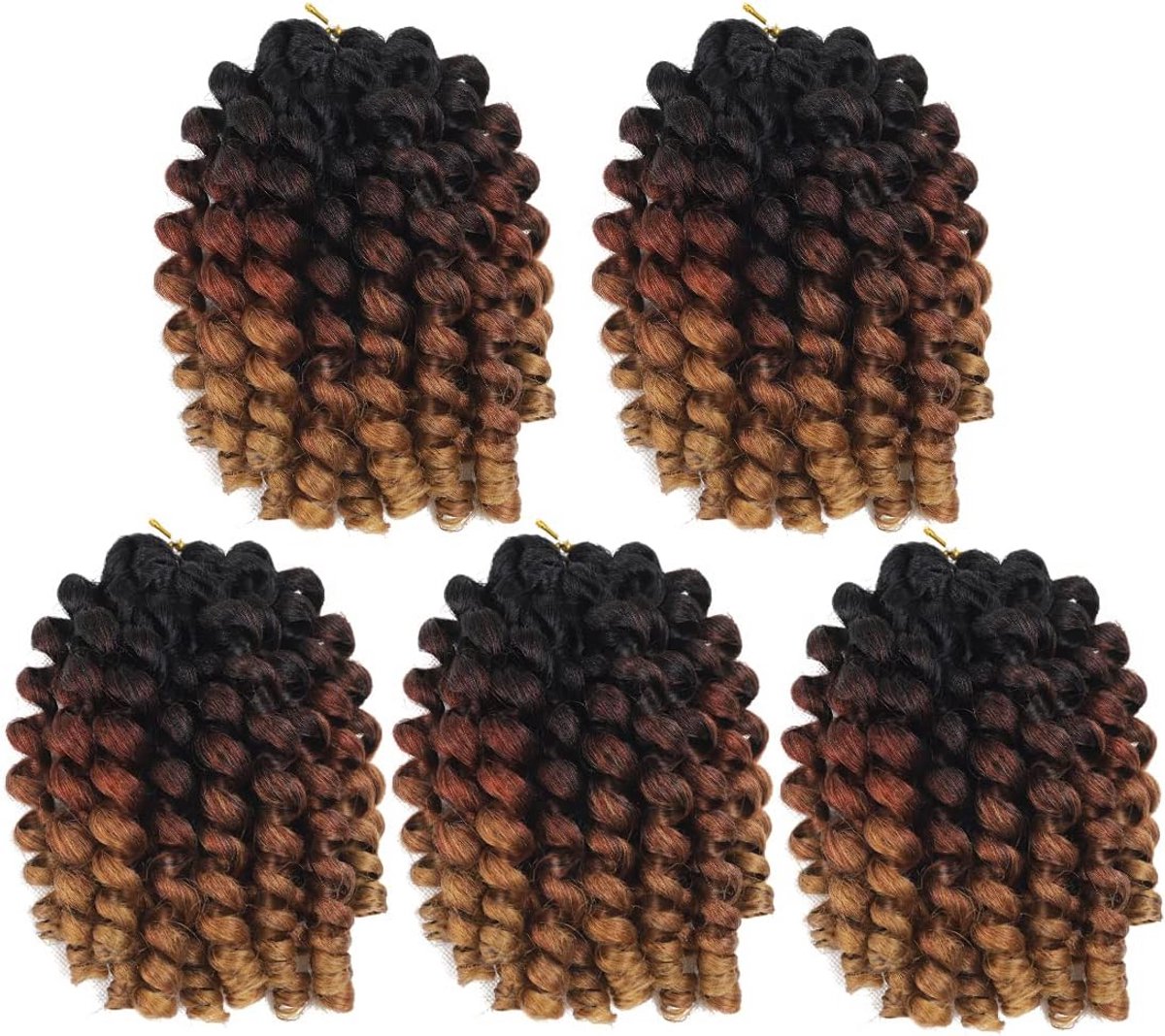 Crochet Braids Vlechten Synthetisch Haar 20cm Krullend Haarextensie 5 Stuks