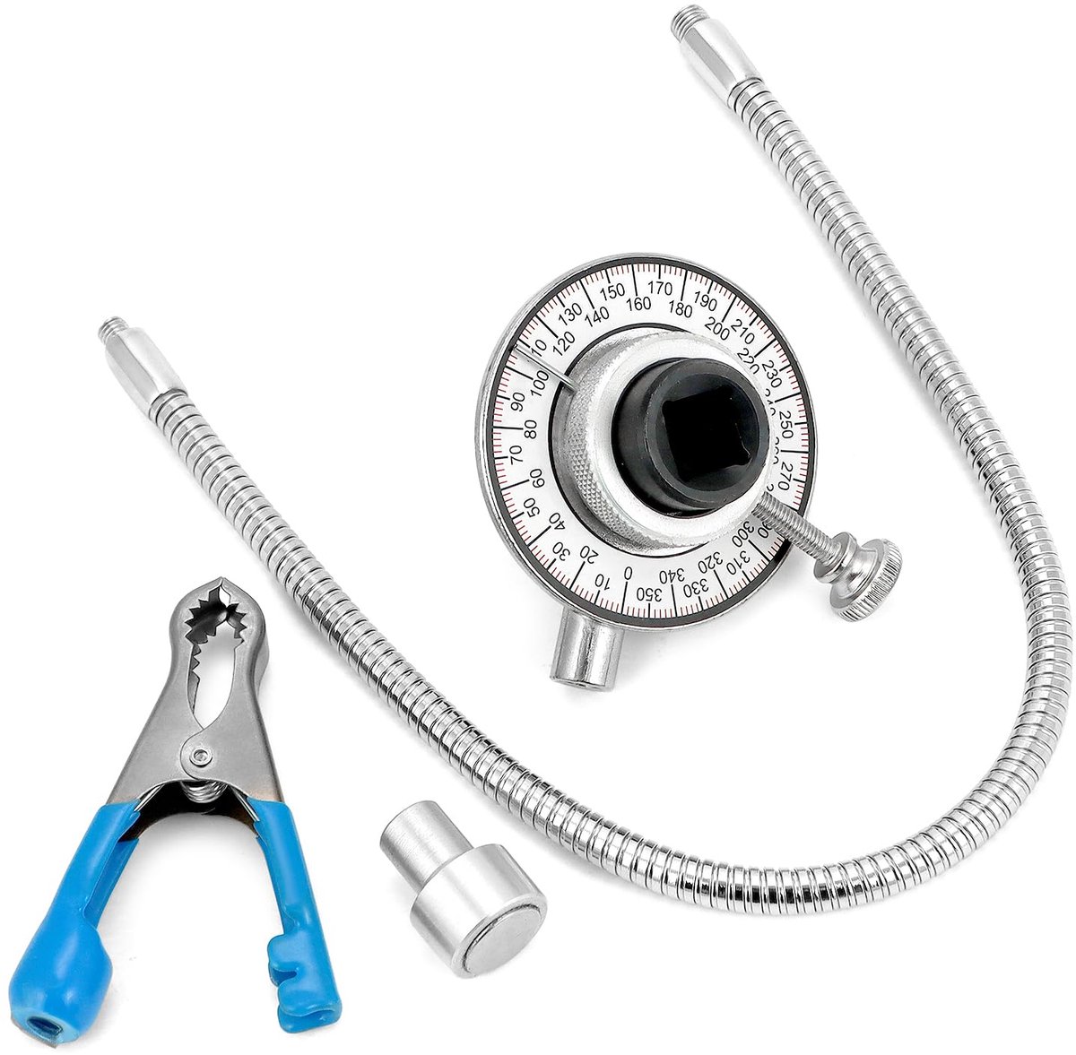 Hoekmeter met Magneetarm en Klauwarm - Nauwkeurige Afleesbaarheid - 548 mm Lengte