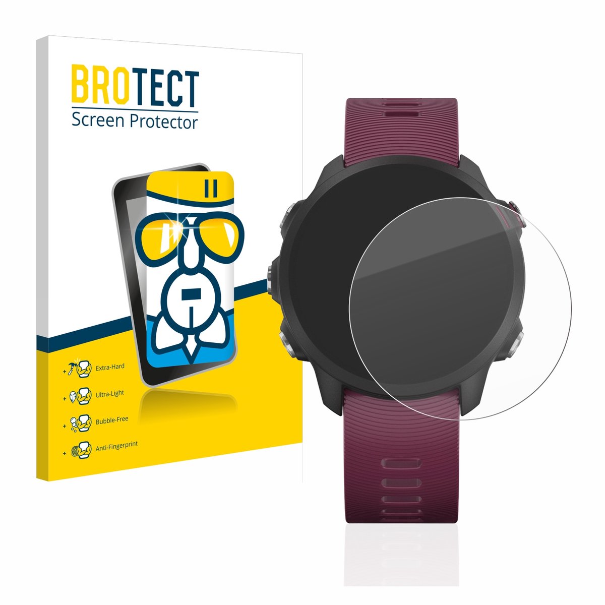 Screenprotector voor Garmin Forerunner 245 / 245 Music / 45 Beschermglas transparant