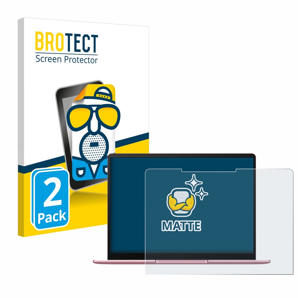 BROTECT - Screenprotector voor Huawei MateBook 13 2020 - Folie Beschermfolie matte 2 Stuks