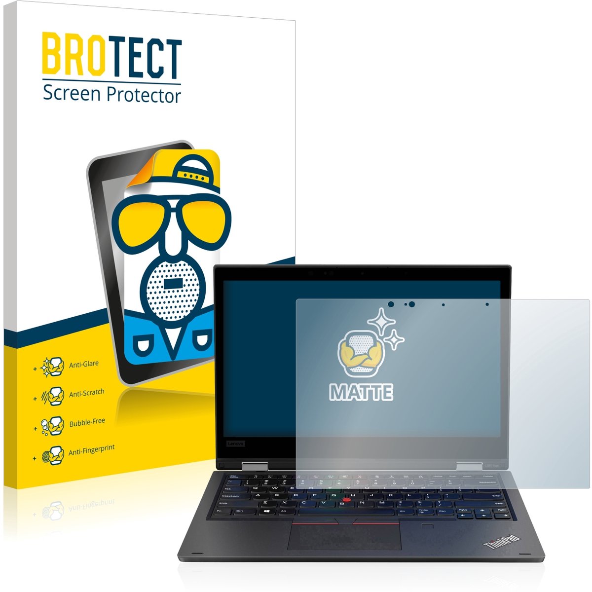 BROTECT - Screenprotector voor Lenovo ThinkPad L390 Yoga - Folie Beschermfolie matte