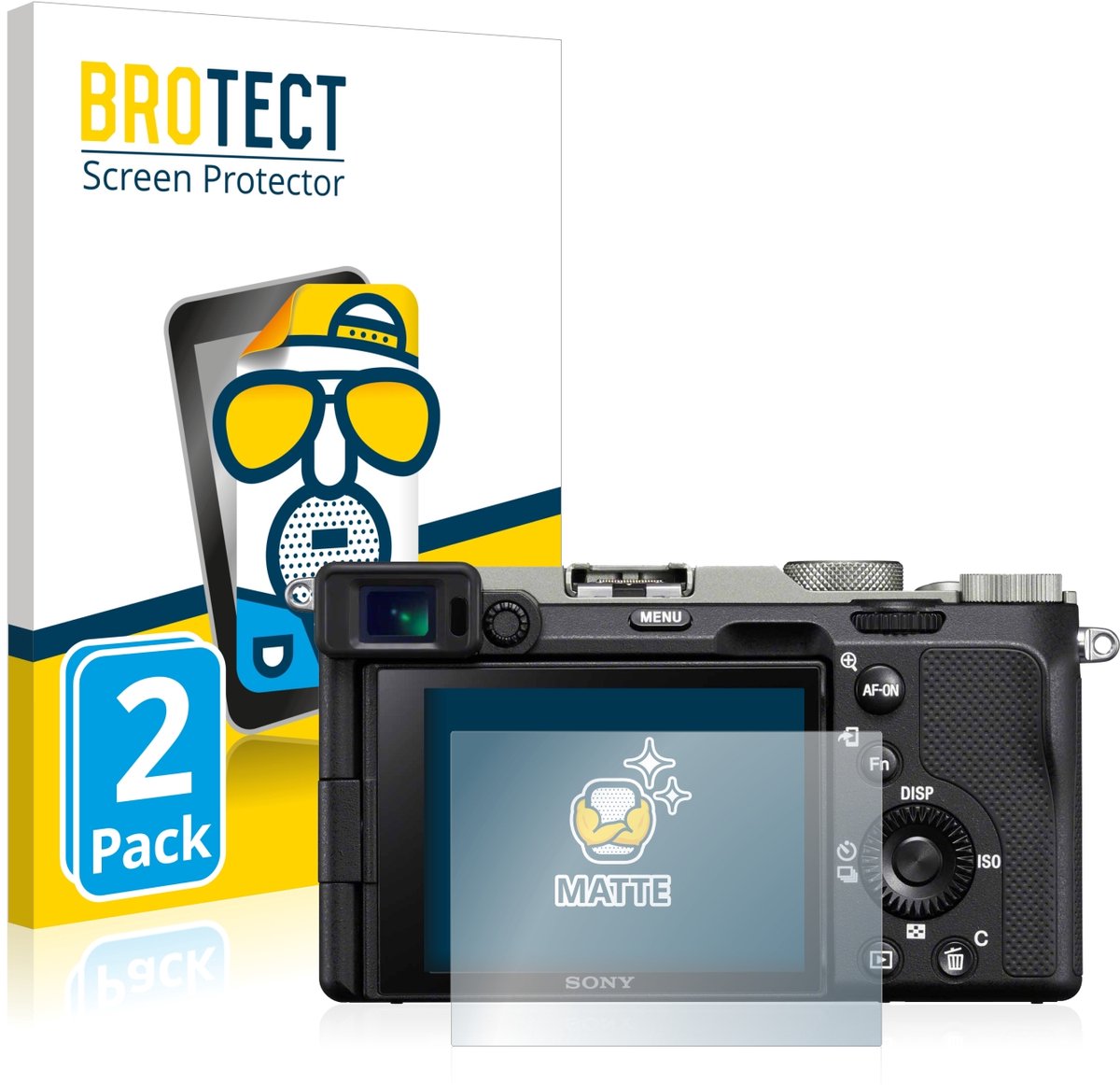 BROTECT - Screenprotector voor Sony Alpha 7C - Folie Beschermfolie matte 2 Stuks