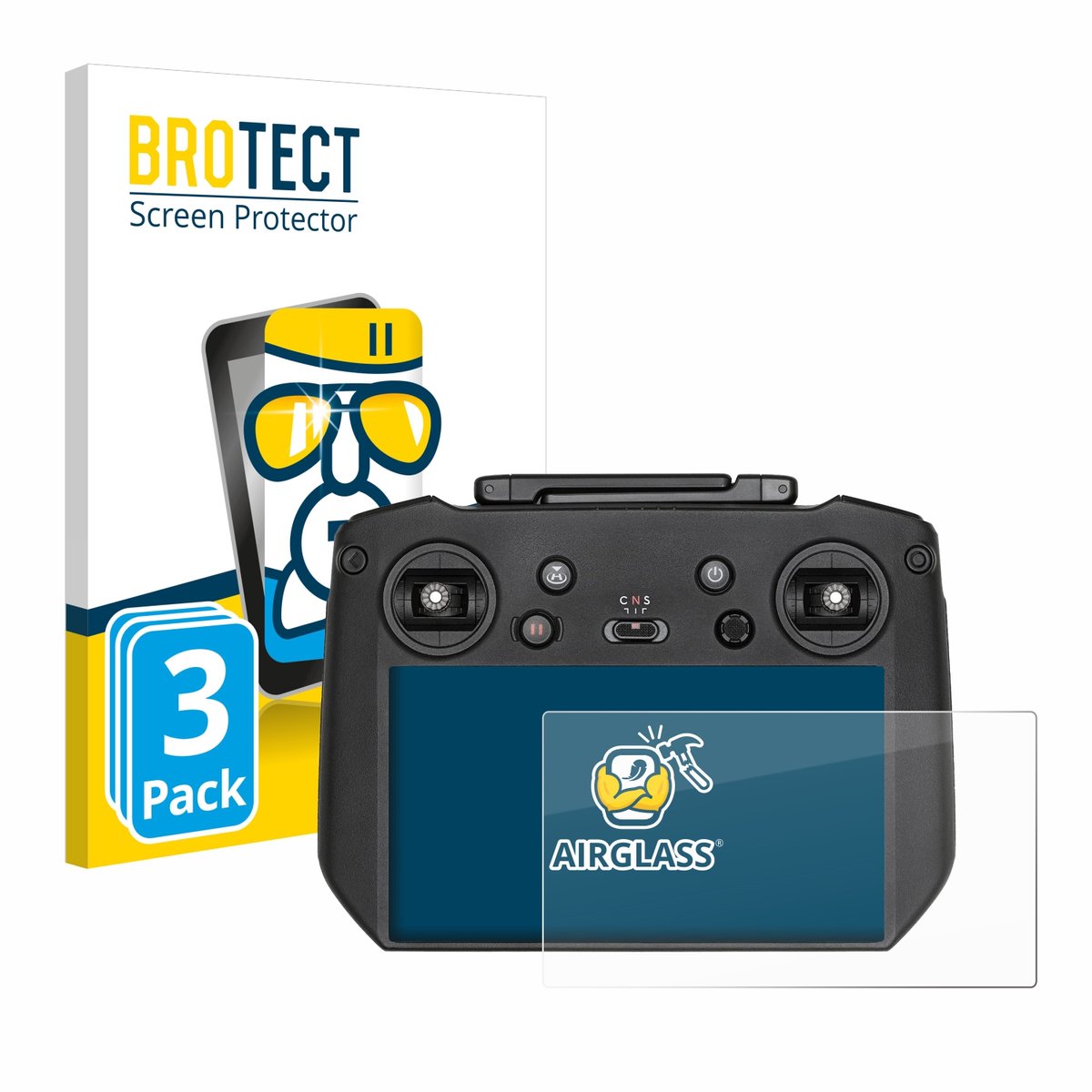 Screenprotector 3 Stuks voor DJI RC Pro Beschermglas transparant