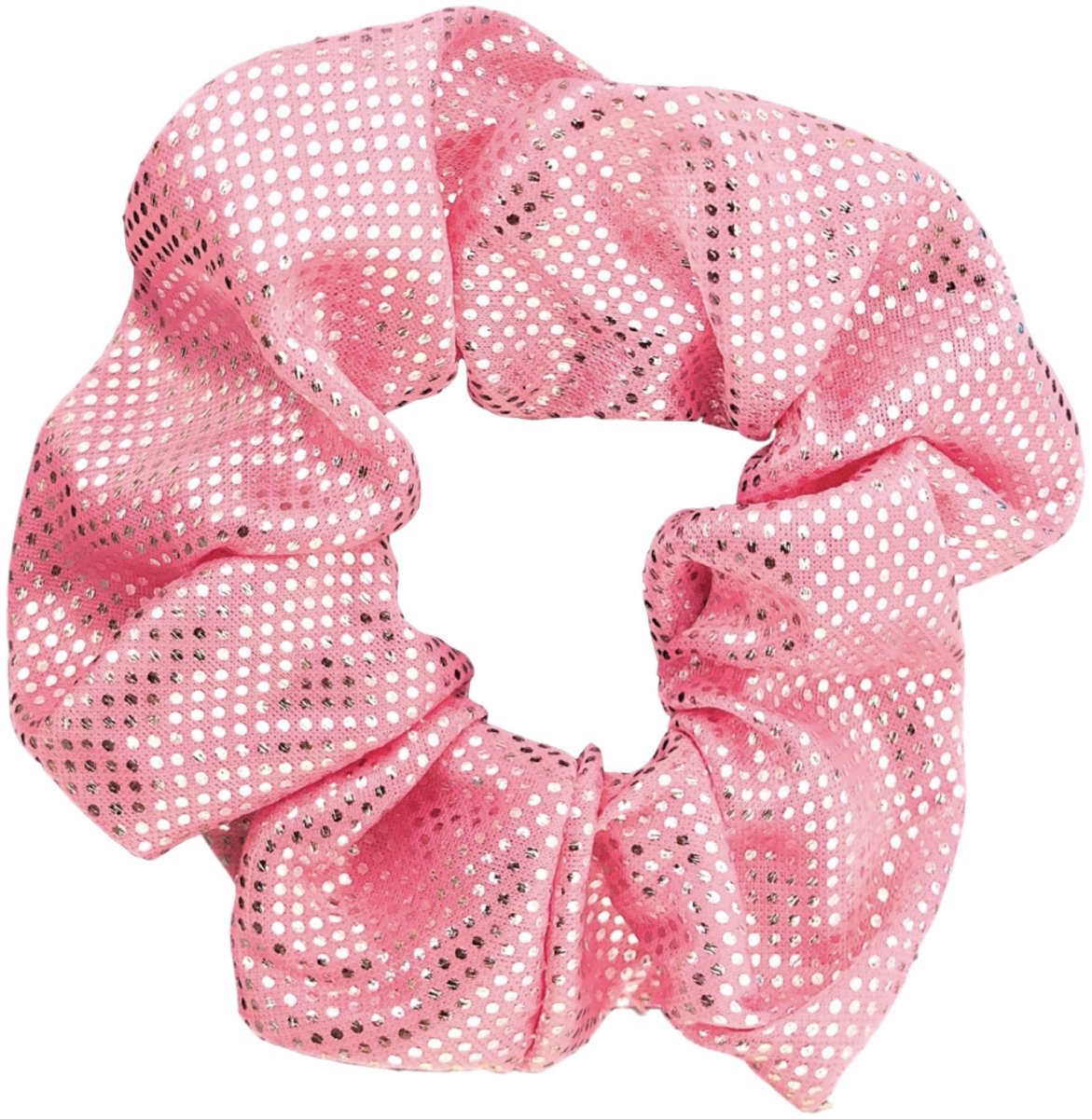 Lajetti - Glitter Scrunchie Lichtroze Turnwokkel Haarelastiek Haarwokkel - Turn scrunchies
