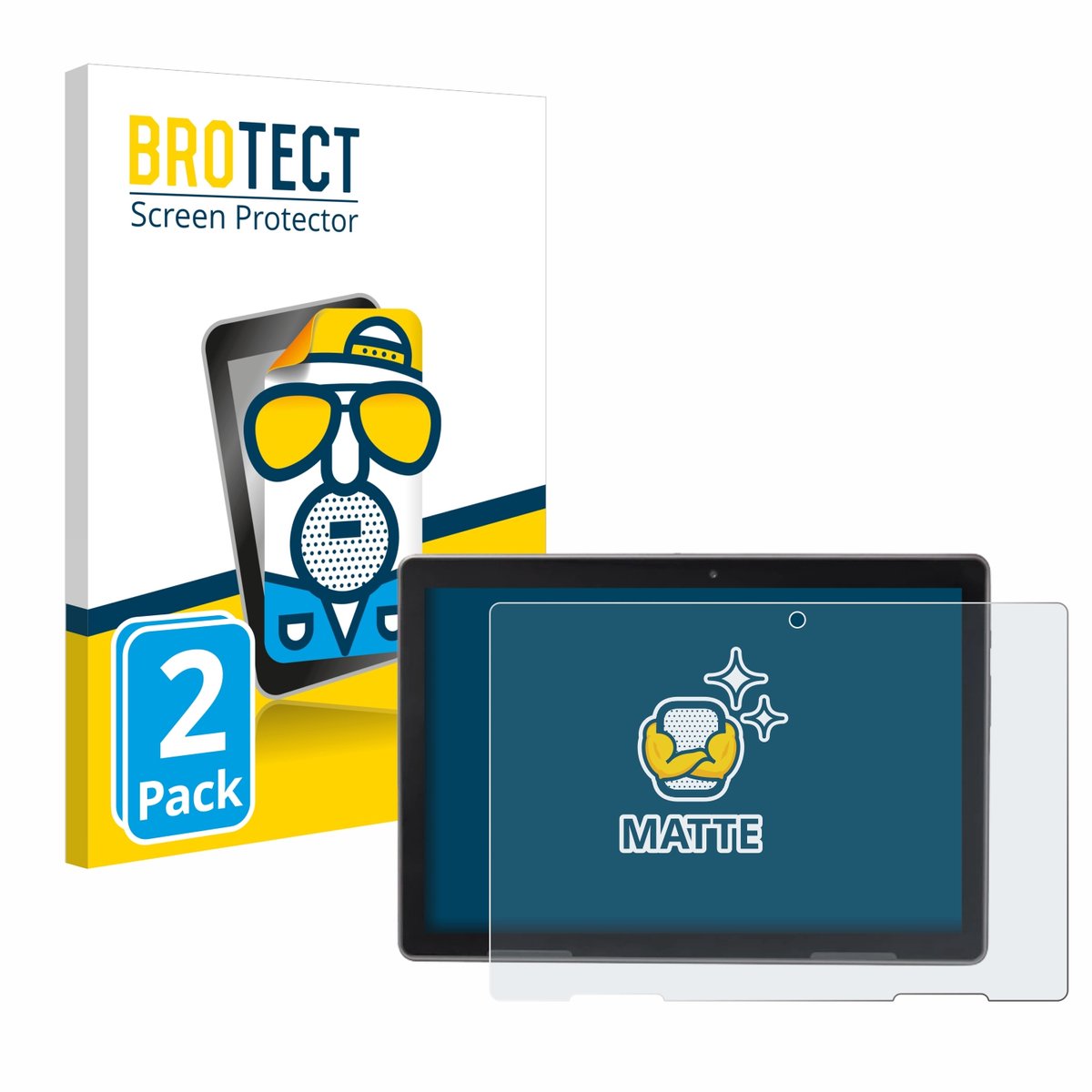 BROTECT - Screenprotector voor MEDION Lifetab P10912 - Folie Beschermfolie matte 2 Stuks