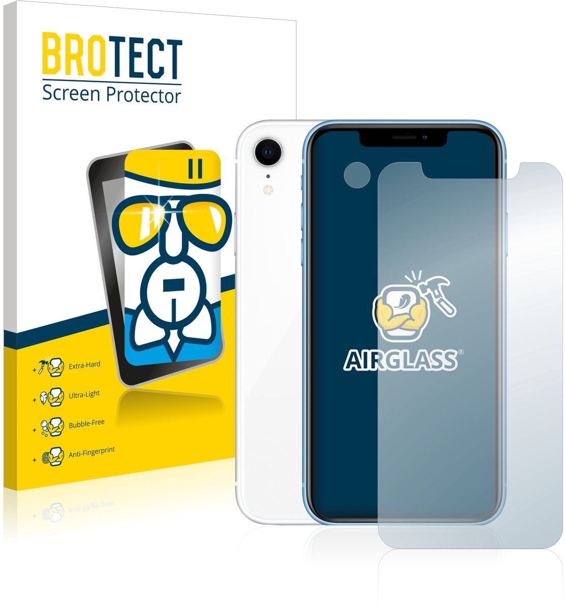 Screenprotector voor Apple iPhone XR (Voor+Camera) Beschermglas transparant