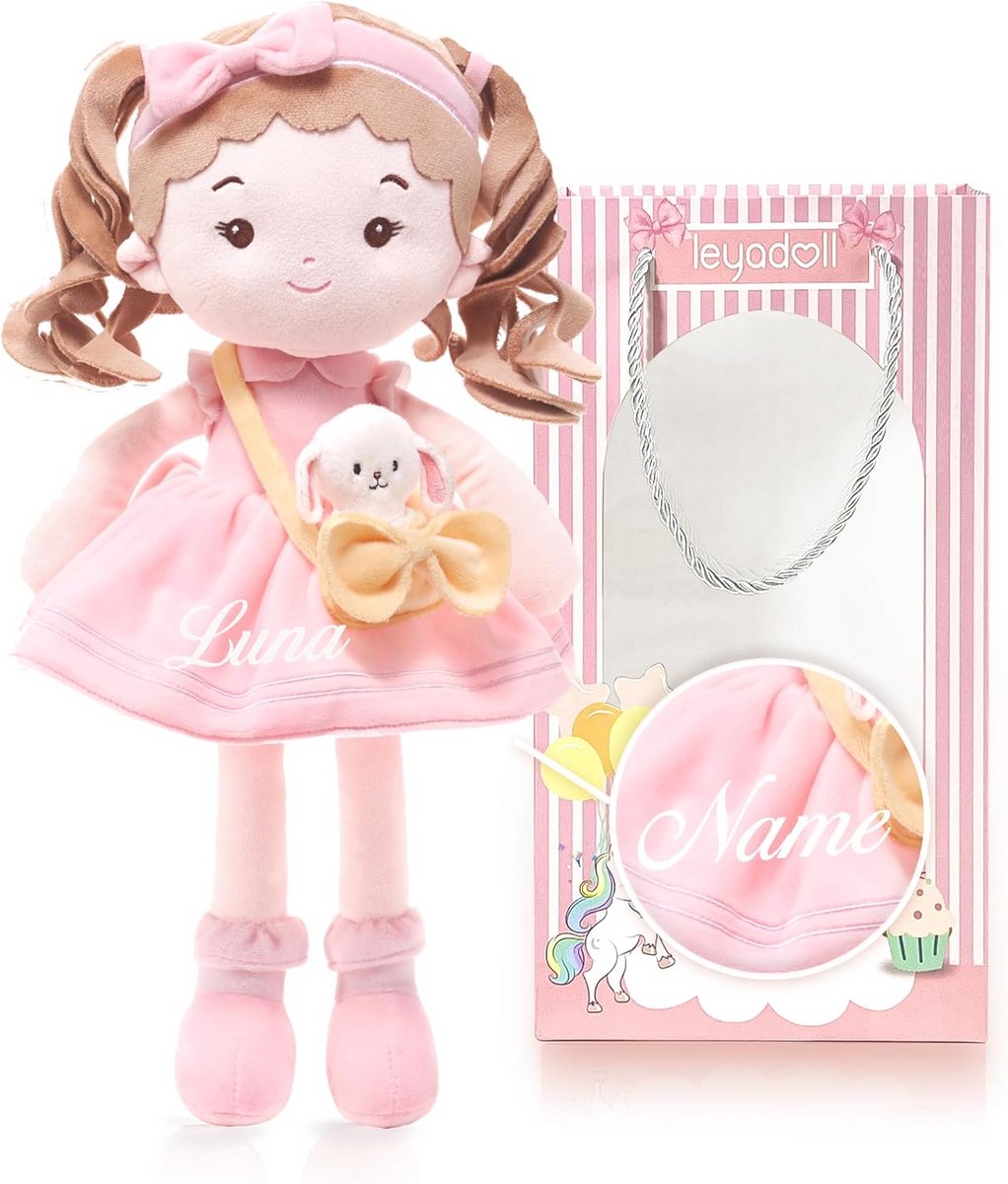 Persoonlijke Pop met Knuffelkonijn voor Kind - Mooi Kraamcadeau