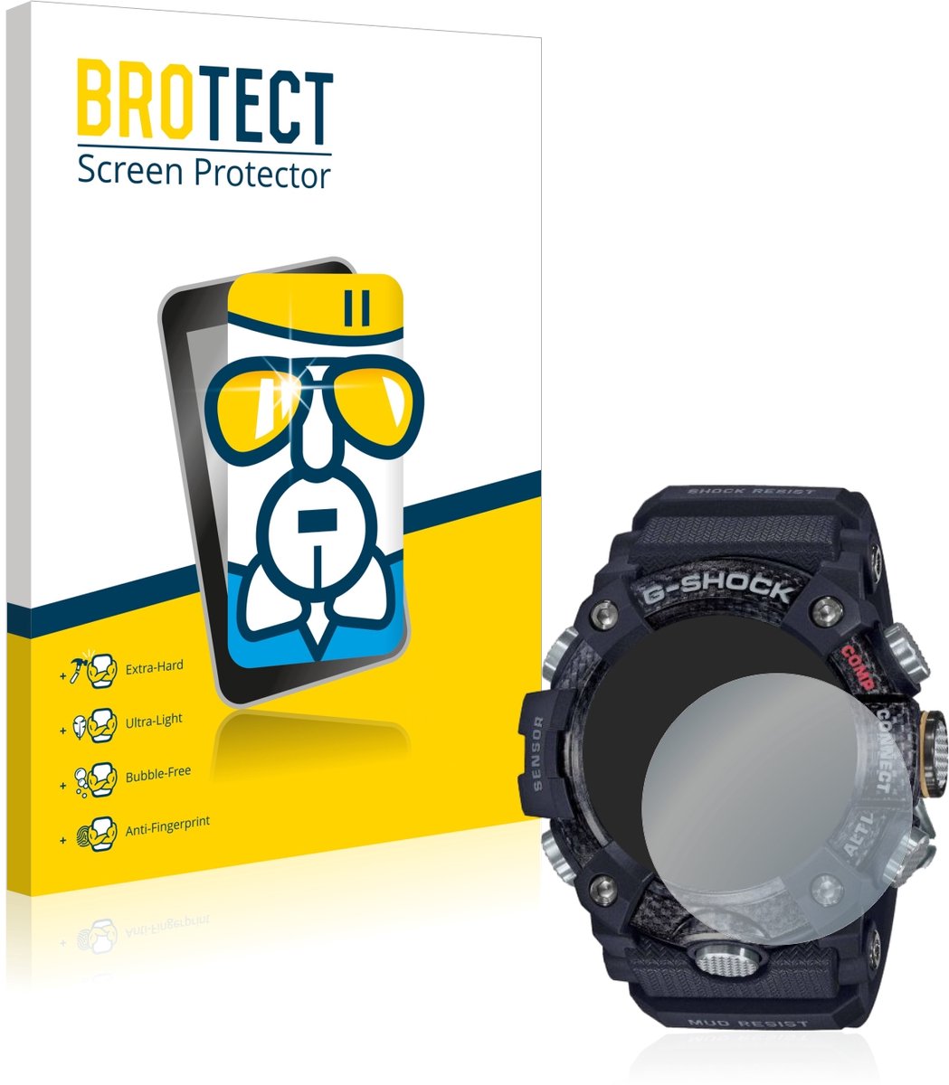 Screenprotector voor Casio G-Shock Mudmaster GG-B100-1AER Beschermglas transparant