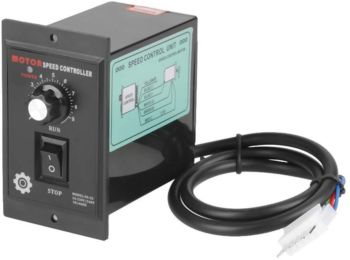 400W AC 220V Motor Snelheidsregelaar Voorwaarts Achterwaarts Instelbaar