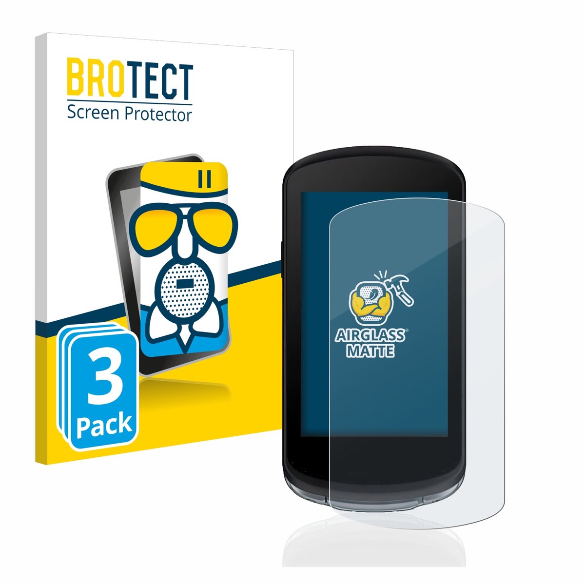 BROTECT - Screenprotector voor Garmin Edge 1040 - Folie Beschermfolie Beschermglas matte 3 Stuks