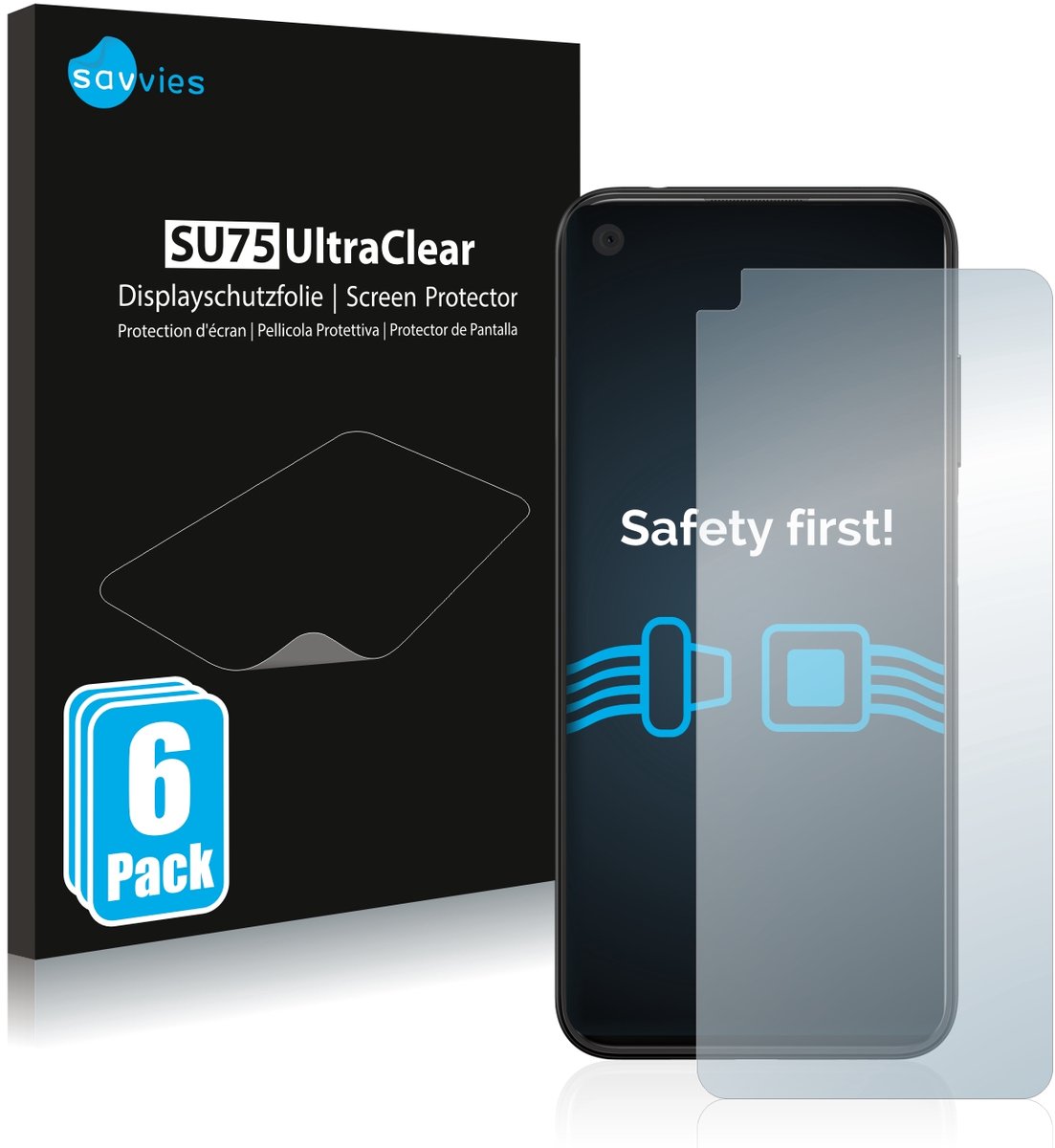 Savvies - Screenprotector voor HTC Desire 22 Pro - Folie Beschermfolie transparant 6 Stuks