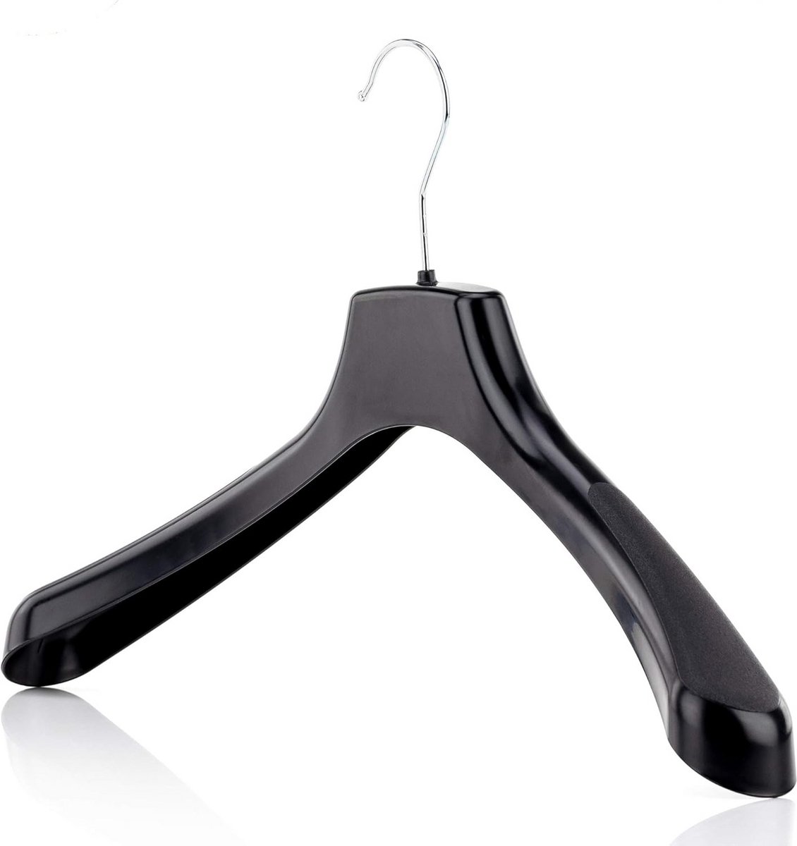 10-Pack Stevige Kledinghangers voor Jassen en Colberts - Zwart, Antislip