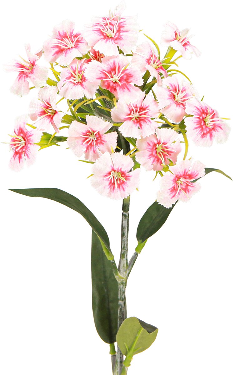 Baardanjer kunstanjer Perzik Roze 52cm