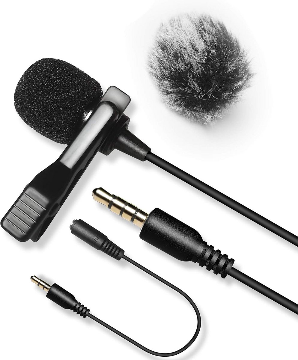 Revers Microfoon voor Smartphone, iPad en Camera - Ideaal voor Podcasts en Video-opnames