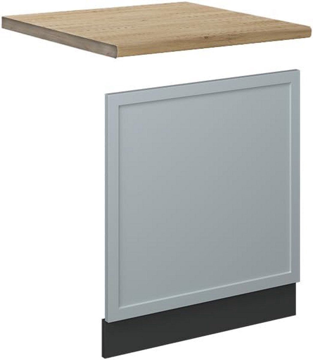 Frontpaneel Vaatwasser 60 cm Licht Blauw-Grijs voor Keuken Montage