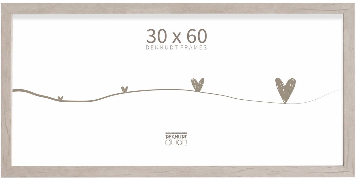 Deknudt Frames fotolijst S45RH1 - naturel - grijs - hout - 30x60 cm