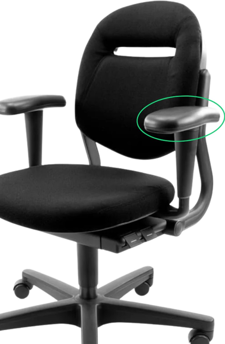 Jetchair - Armleuning Armpad geschikt voor Ahrend 220 met zachte armlegger - Armleuningen - Geschikt voor Ahrend 220 bureaustoel - Opdek - Nieuw - 1 Stuk