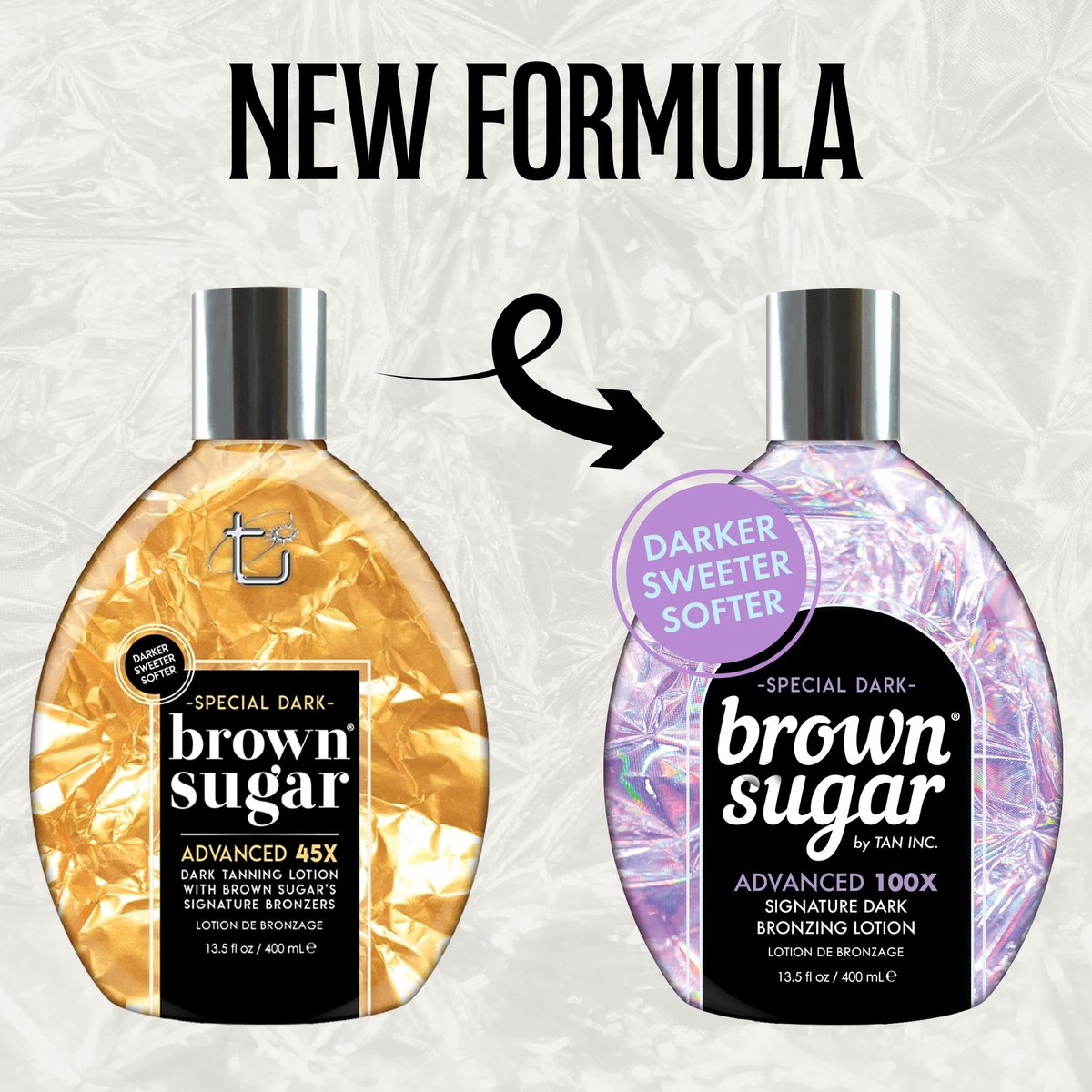 BROWN SUGAR SPECIAL DARK Zonnebankcreme ADVANCED 100X DARK BRONZER - 400 ml – foto 2