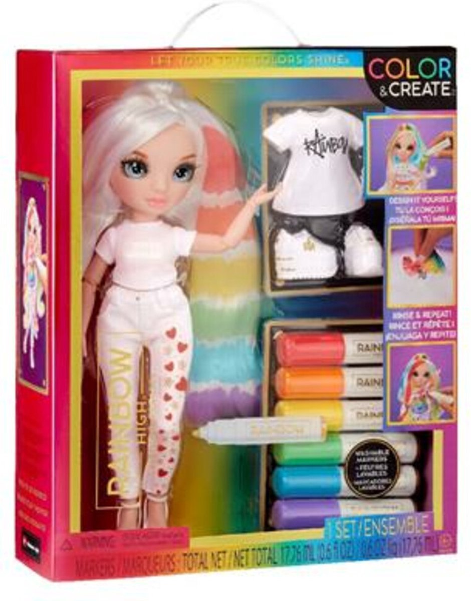 Rainbow High Color & Create - Blauwe ogen - 27 cm - Modepop — afbeelding 12